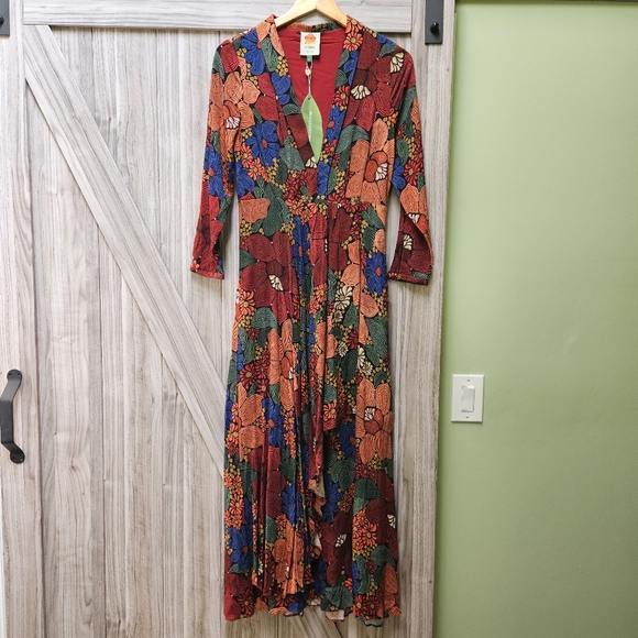 Farm Rio Black Stitched Flowers Maxi Dress - Picture 10 of 16